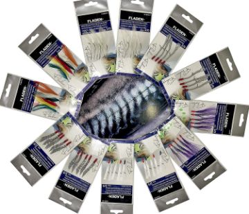 Fladen Assorted Mackerel Feathers - 12Pack Fladen Assorted Mackerel Feathers - 12Pack