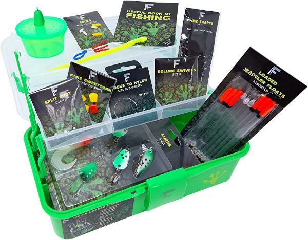 Fladen Junior Loaded Coarse Fishing Tackle Box - Green