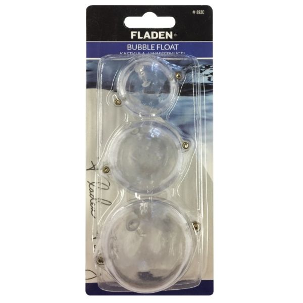 Fladen 3Pk Assorted Bubble Float - Clear