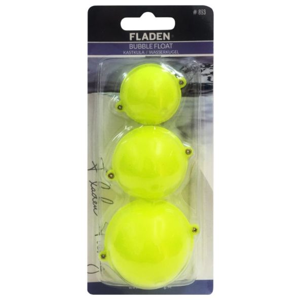 Fladen 3Pk Assorted Bubble Float - Yellow