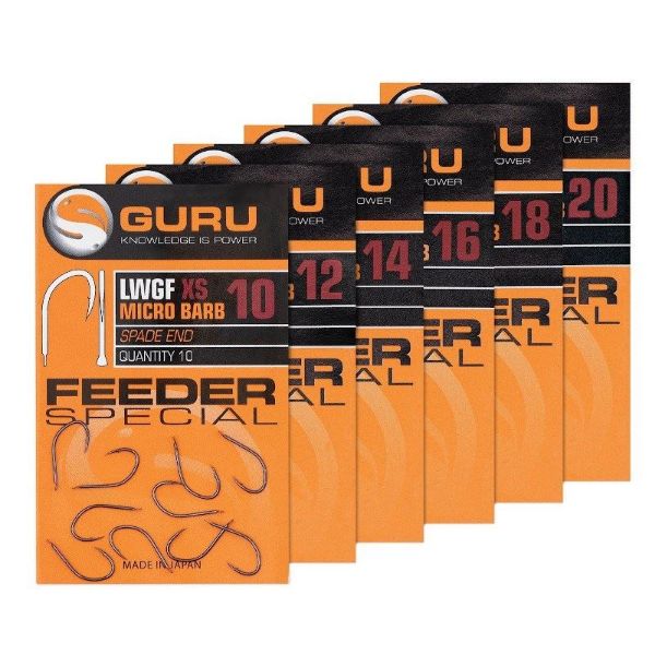 Guru LWGF Feeder Special XS Eyed Hooks - Size 12