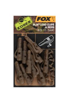 FOX EDGES CAMO SLIK LEAD CLIP & PEGS - SIZE 10 FOX EDGES CAMO SLIK LEAD CLIP & PEGS - SIZE 10