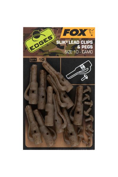 FOX EDGES CAMO SLIK LEAD CLIP & PEGS - SIZE 10