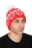 FOX RAGE RED & WHITE BOBBLE HAT