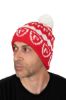 FOX RAGE RED & WHITE BOBBLE HAT