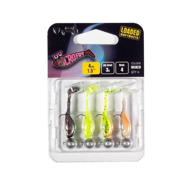 The Fox Rage Ultra UV Micro Fry Mixed Colour Loaded Lure Pack