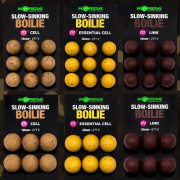 Korda Slow Sinking Boilie 15mm - Essential Cell Korda Slow Sinking Boilie 15mm - Essential Cell