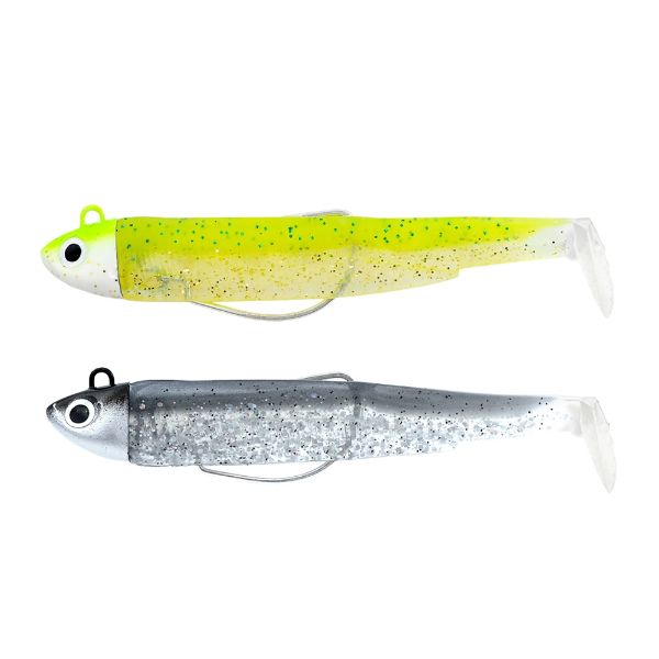 Fiiish Black Minnow Double Combo 70mm Search - Lime Juice + Silver Strike 
