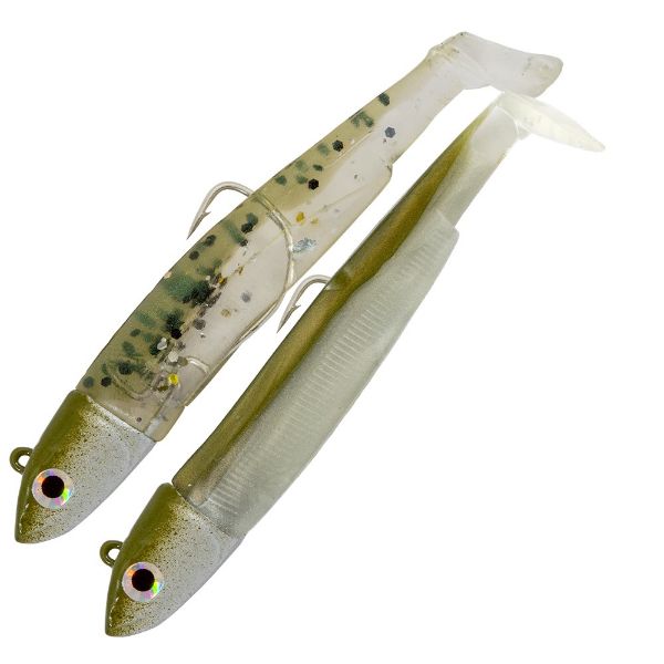 Fiiish Black Minnow Double Combo 70mm Off Shore 6g - Khaki + Ghost Minnow