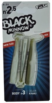 Fiiish Black Minnow 2.5 Bodies x3 - Khaki Fiiish Black Minnow 2.5 Bodies x3 - Khaki