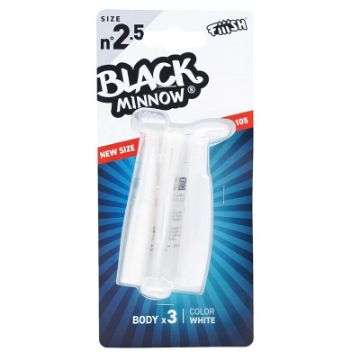 Fiiish Black Minnow 2.5 Bodies x3 - White Fiiish Black Minnow 2.5 Bodies x3 - White