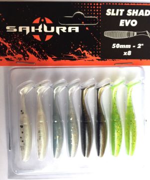 Sakura Split Shad Evo 50mm X8 - Mixed Colours Sakura Split Shad Evo 50mm X8 - Mixed Colours