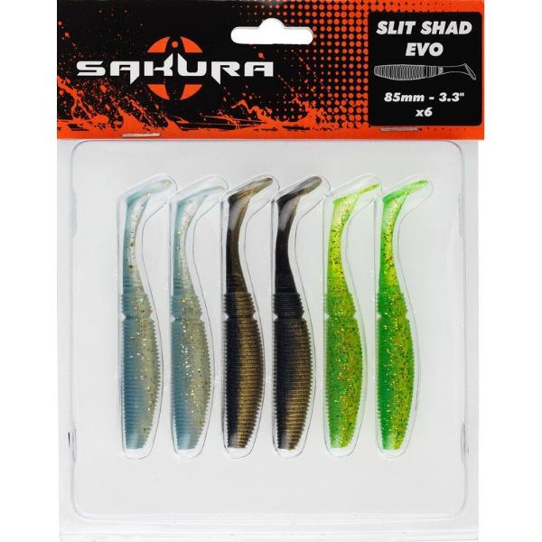 Sakura Split Shad Evo 85mm X6 - Mixed Colours