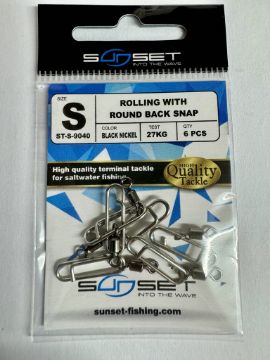 Sunset ST-S-9040 Rolling With Round Back Snap - Size S Sunset ST-S-9040 Rolling With Round Back Snap - Size S