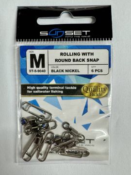 Sunset ST-S-9040 Rolling With Round Back Snap - Size M Sunset ST-S-9040 Rolling With Round Back Snap - Size M