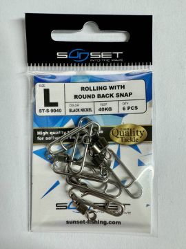 Sunset ST-S-9040 Rolling With Round Back Snap - Size L Sunset ST-S-9040 Rolling With Round Back Snap - Size L