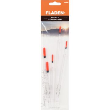 Fladen 5pk Assorted Clear Waggler Float  Fladen 5pk Assorted Clear Waggler Float