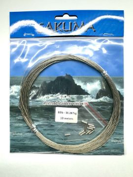 Sakuma 49 Strand Stainless Steel Wire x10m - 80b Sakuma 49 Strand Stainless Steel Wire x10m - 80b