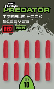 Fox Rage Predator Red Treble Hook Sleeves - Medium Fox Rage Predator Red Treble Hook Sleeves - Medium