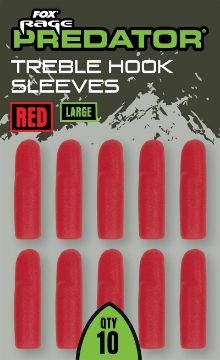 Fox Rage Predator Red Treble Hook Sleeves - Large Fox Rage Predator Red Treble Hook Sleeves - Large