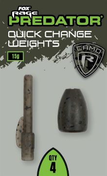 Fox Rage Predator Camo Quick Change Weights 10g x 4 Fox Rage Predator Camo Quick Change Weights 10g x 4