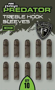 Fox Rage Predator Camo Treble Hook Sleeves Medium x 10  Fox Rage Predator Camo Treble Hook Sleeves Medium x 10