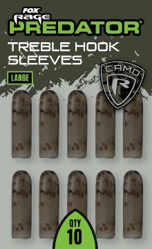 Fox Rage Predator Camo Treble Hook Sleeves Large x 10  Fox Rage Predator Camo Treble Hook Sleeves Large x 10