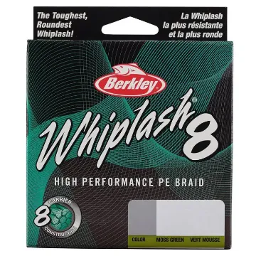 Berkley Whiplash 8 Green Fishing Braid 300m - 23lb Berkley Whiplash 8 Green Fishing Braid 300m - 23lb