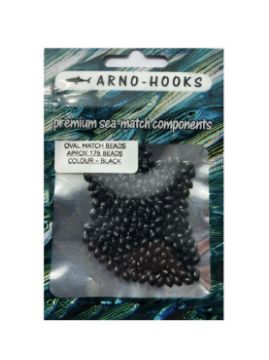 Arno Hooks Oval Match Beads - Black Arno Hooks Oval Match Beads - Black