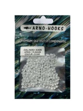 Arno Hooks Oval Match Beads - Clear Arno Hooks Oval Match Beads - Clear