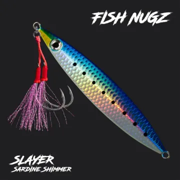 Wild Seas Fish Nugz Slayer Jig Sardine Shimmer (Glow) - 60g Wild Seas Fish Nugz Slayer Jig Sardine Shimmer (Glow) - 60g