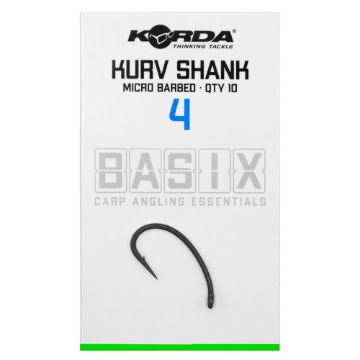 Korda Kurv Shank Micro Barbed  - Size 4 Korda Kurv Shank Micro Barbed  - Size 4