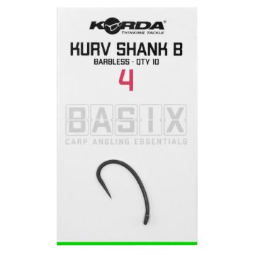 Korda Kurv Shank Barbless - Size 4 Korda Kurv Shank Barbless - Size 4
