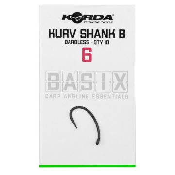 Korda Kurv Shank Barbless - Size 6 Korda Kurv Shank Barbless - Size 6