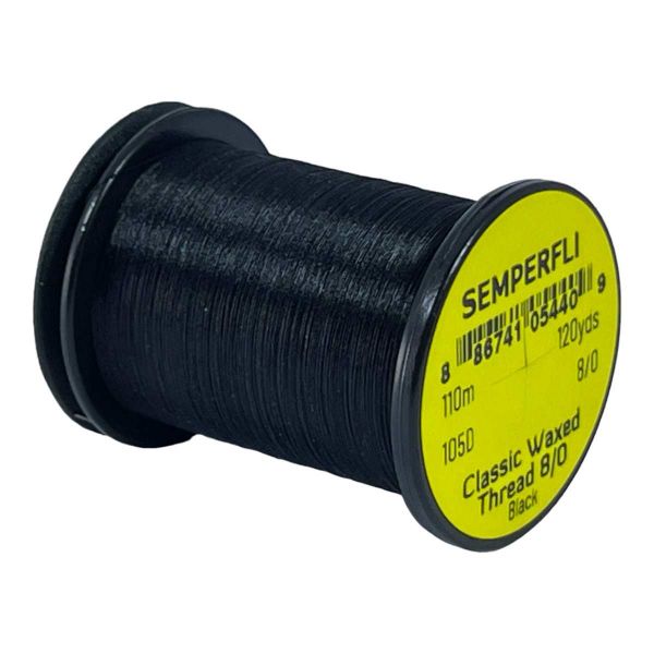 Semperfli Classic Waxed Thread 8/0 110m - Black