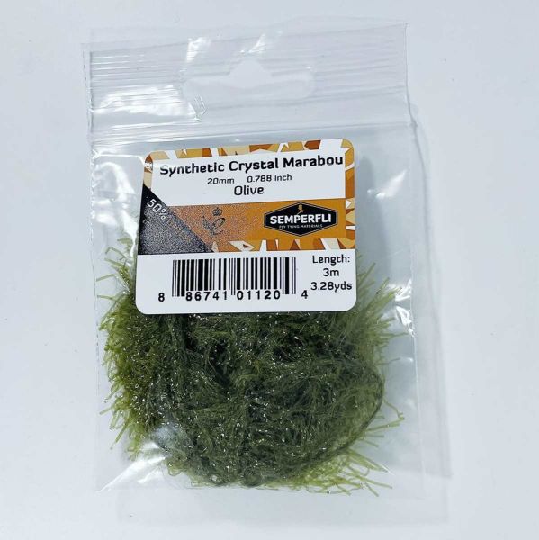 Semperfli Synthetic Crystal Marabou 20mm - Olive