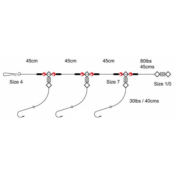 Axia 3Hook Flapper-3Up - Size 6