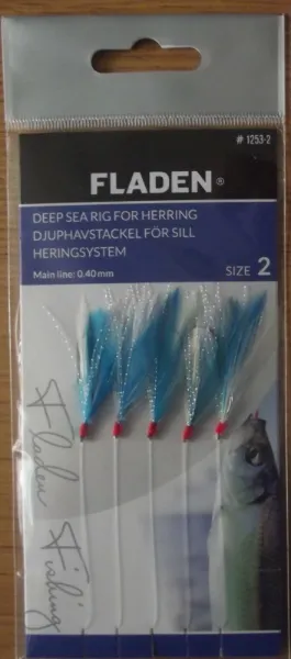 Fladen Blue Flash Rig 5 Hooks - Size 2