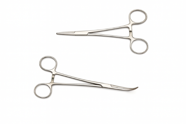 Stainless Steel Forceps - Straight or Curved
