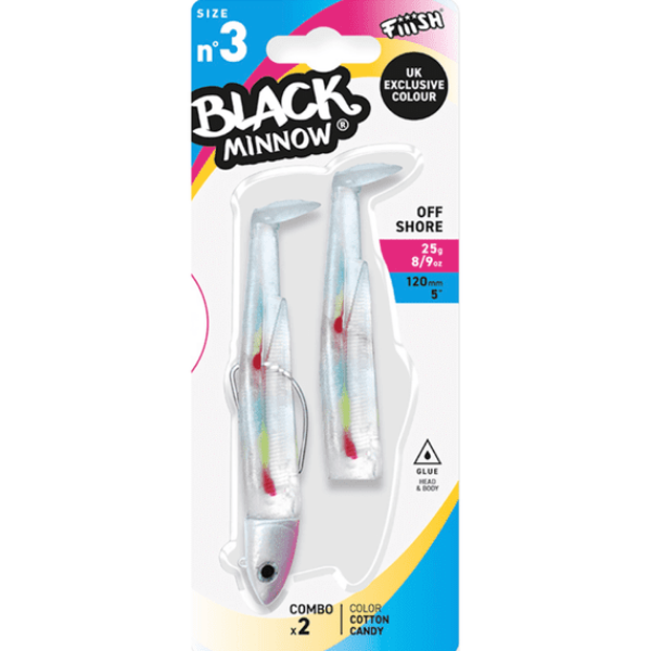 Fiiish Black Minnow Size 3 120mm 25g Combo - Cotton Candy