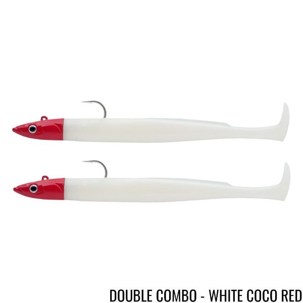 Fiiish Crazy Paddle Tail 150mm 20g - White / Red