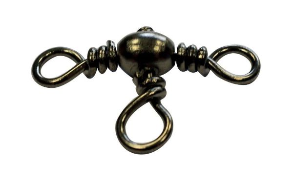 Sakuma Black Treble Swivels - Size 8