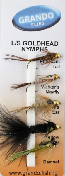 Dragon Grando L/S Goldhead Nymphs - x5 Selection