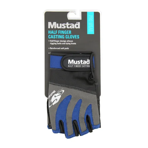 Mustad Half Finger Casting Gloves - Large