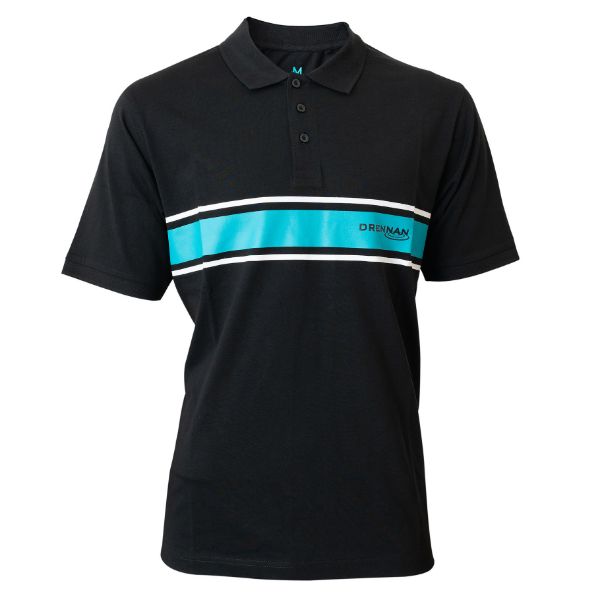 Drennan Polo Shirt Aqua Stripe - XL