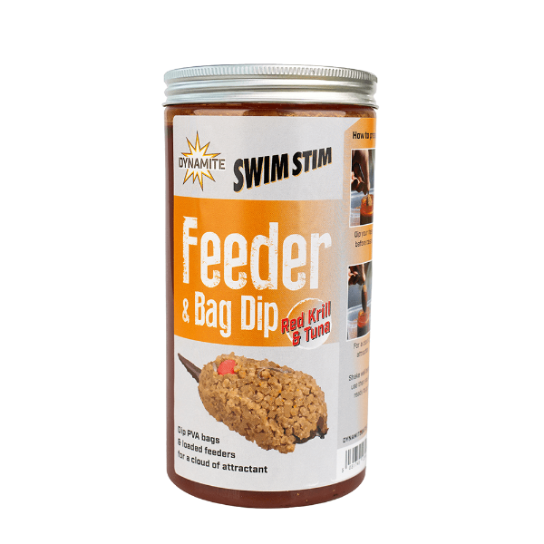 Dynamite Baits Swim Stim Red Krill & Tuna Feeder & Bag Dip - 500ml