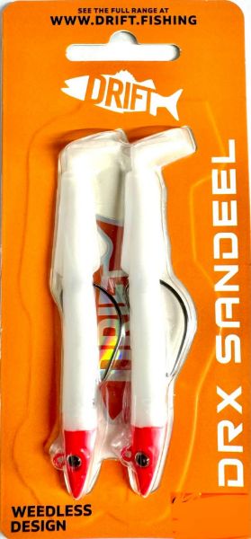 Drift DRX Sandeel 10cm 10g - White / Red Head