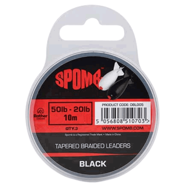 Spomb Tapered Braided Leader - 20lb - 50lb