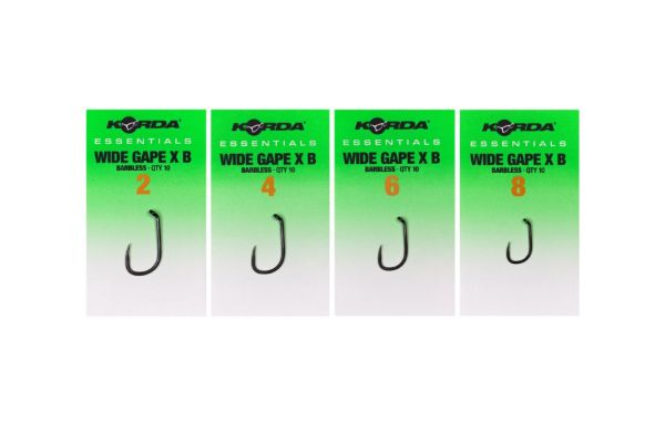 Korda Essentials Wide Gape X Barbless - Size 8