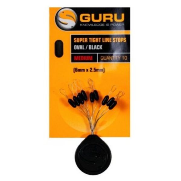 Guru Super Tight Line Stop Oval Black - Medium